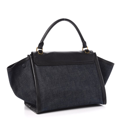 Celine Smooth Calfskin Denim Medium Trapeze Blue 3 of 16