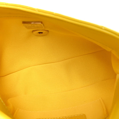 Chanel Lambskin Quilted Mini Lacquered Chain Flap Yellow 5 of 9