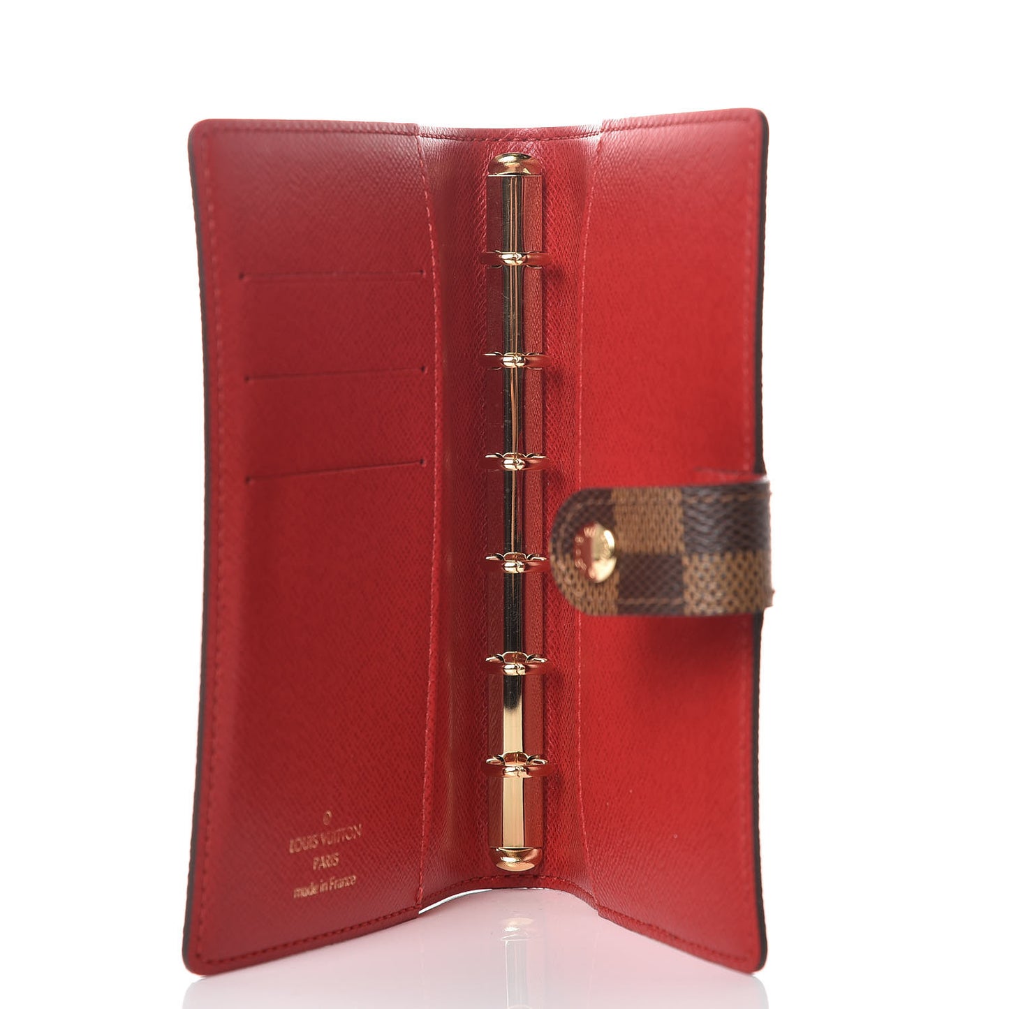 Damier Ebene Complice Trunks and Bags Small Ring Agenda Red