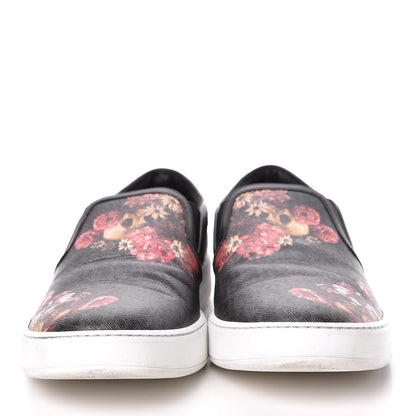 Christian Dior Homme Monogram Floral Skull Slip On Sneakers 45 2 of 18