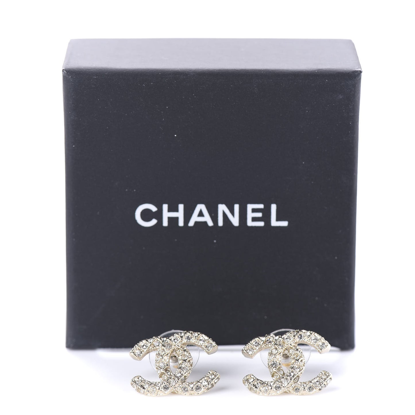 Crystal CC Earrings Gold
