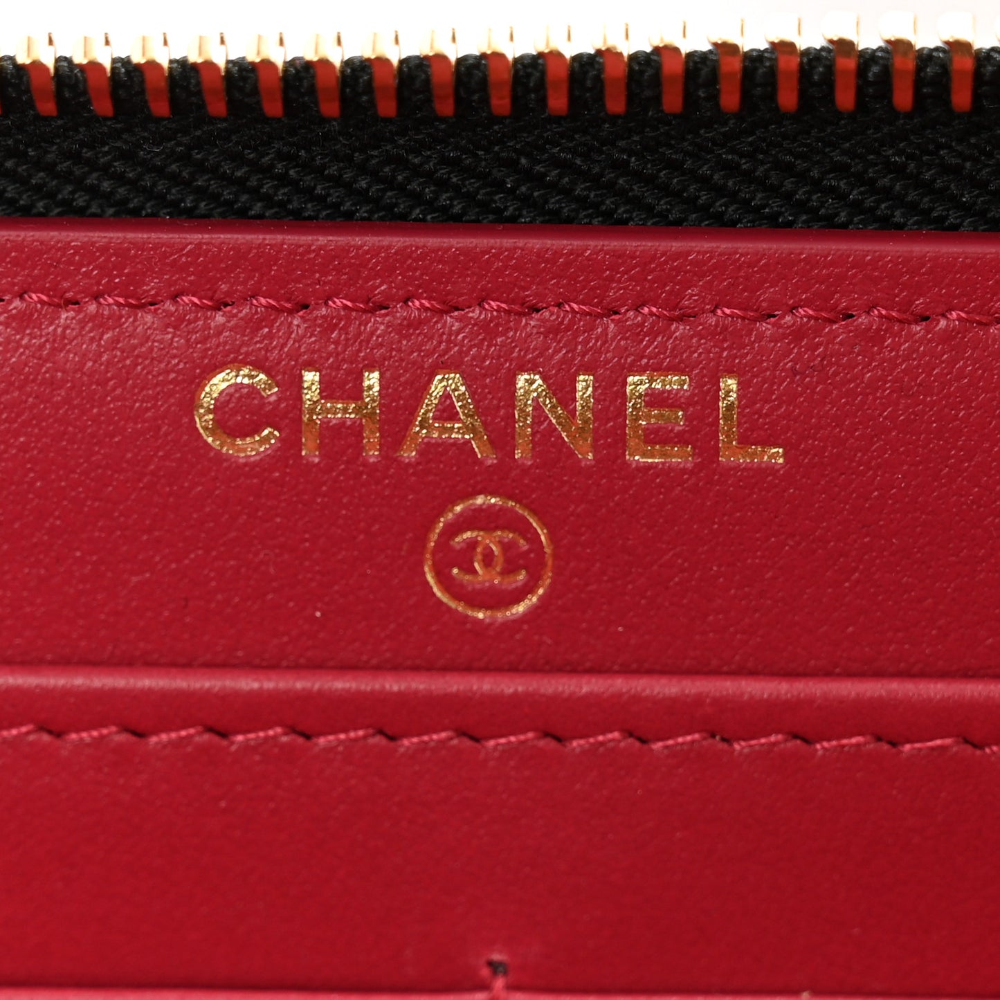 Lambskin Quilted 19 Long Zipped Around Wallet Black
