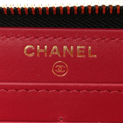 Chanel Lambskin Quilted 19 Long Zipped Around Wallet Black 7 of 11