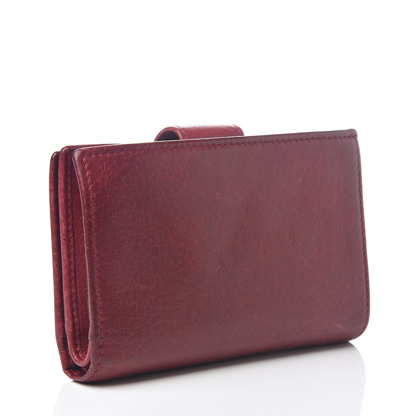 Dollar Calfskin Interlocking G Compact Wallet Red