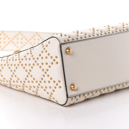 Christian Dior Calfskin Cannage Studded Supple Lady Dior White 7 of 10