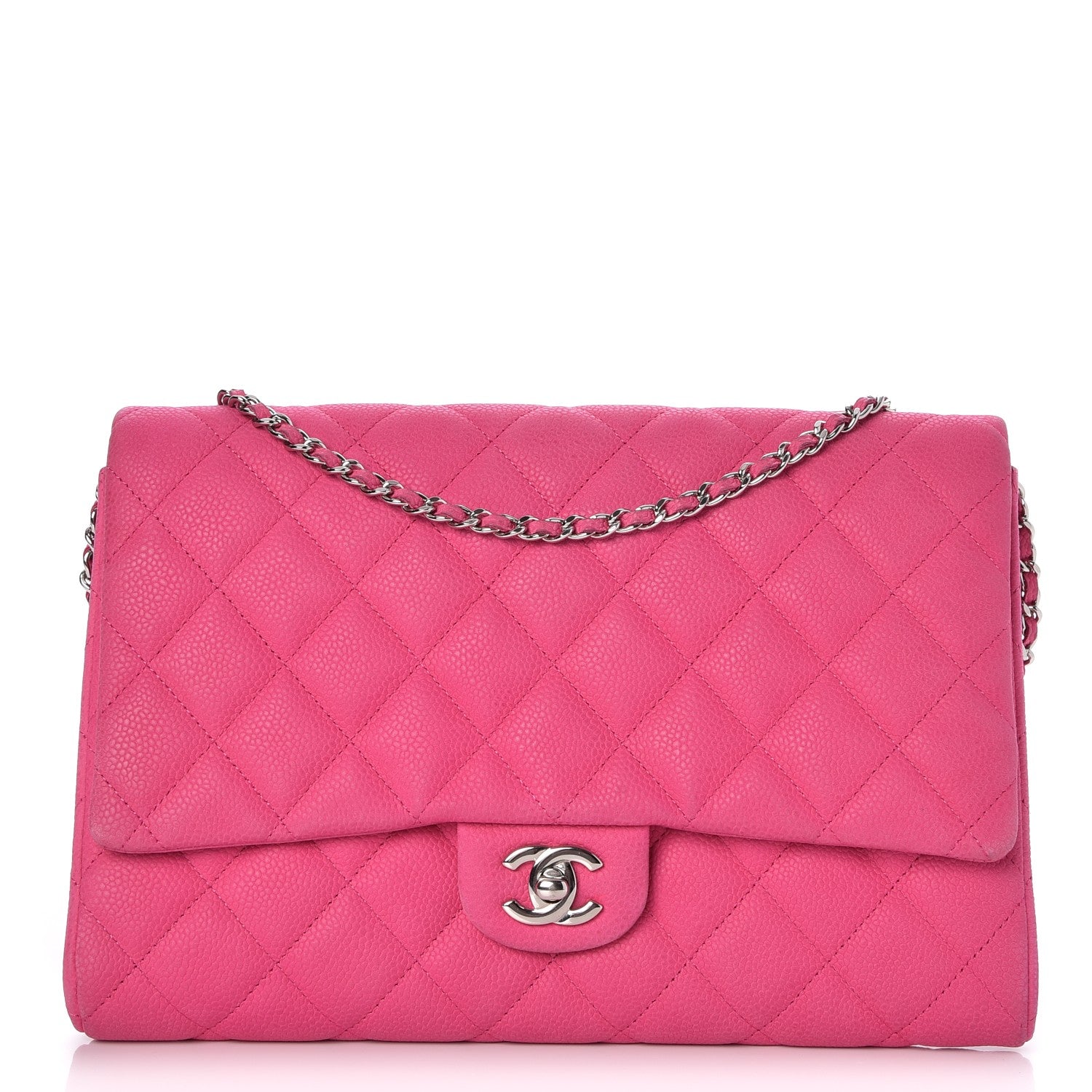 Chanel Iridescent Caviar Clutch with Chain Flap Pink 1 of 7