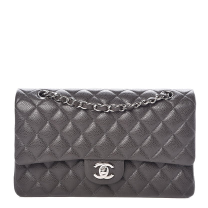 Chanel Caviar Quilted Medium Double Flap Dark Grey 1 of 9