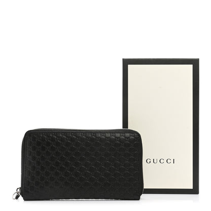 Gucci Microguccissima Large Zip Around Organizer Wallet Black 8 of 8