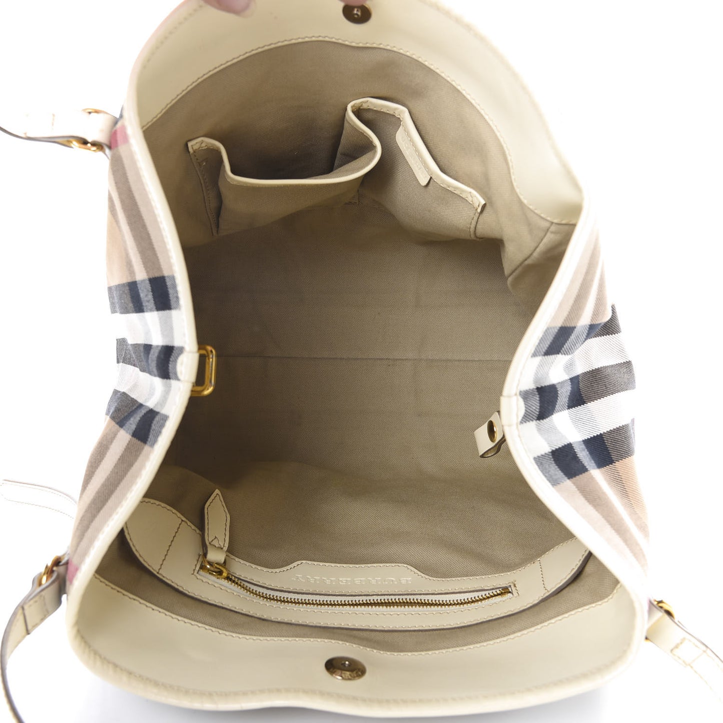 House Check Small Canterbury Tote White