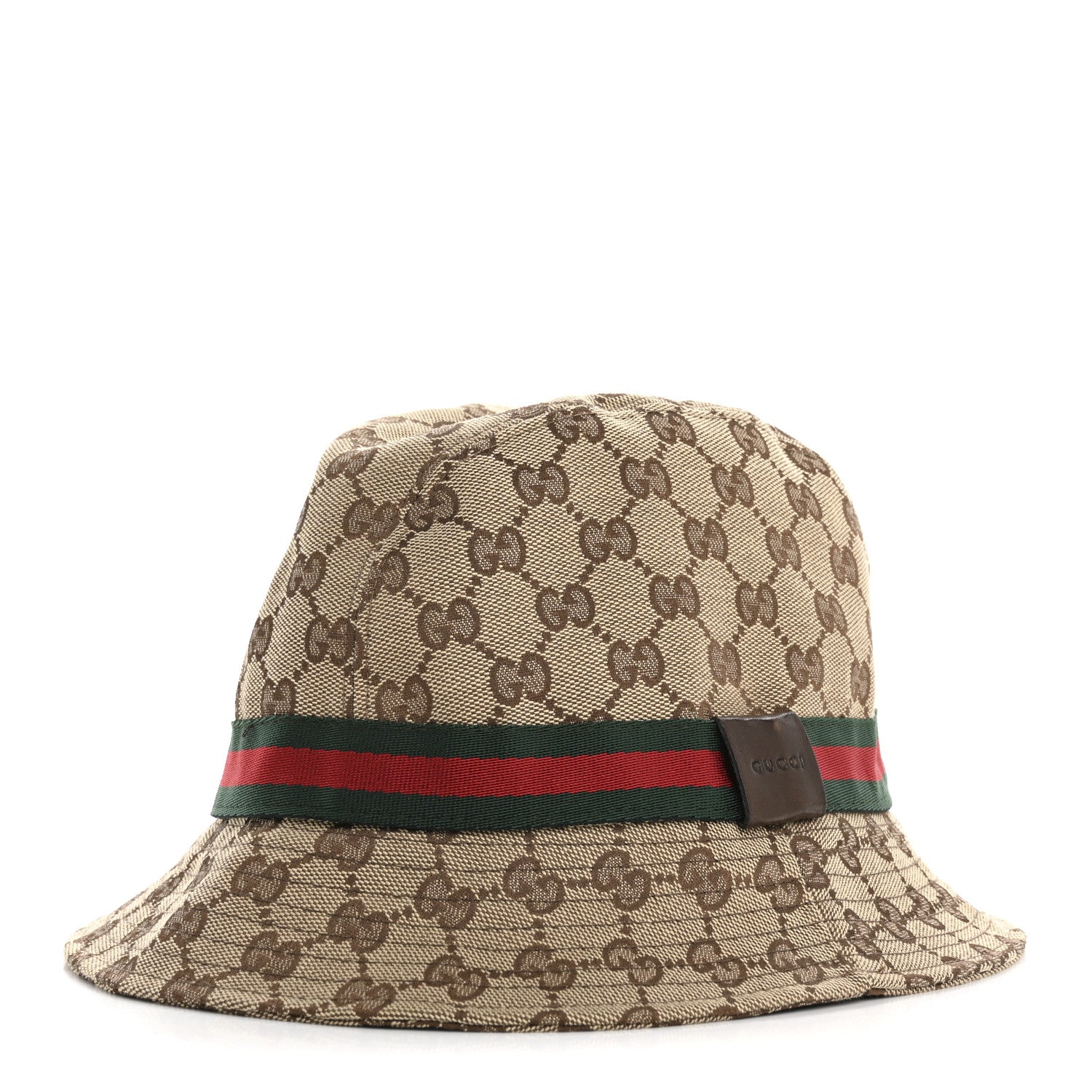 Gucci Monogram Web Bucket Hat L Brown Brown 1 of 11