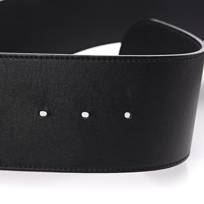 Gucci Moon Calfskin Pearl Double G 70mm Belt 75 30 Black Cream 4 of 4