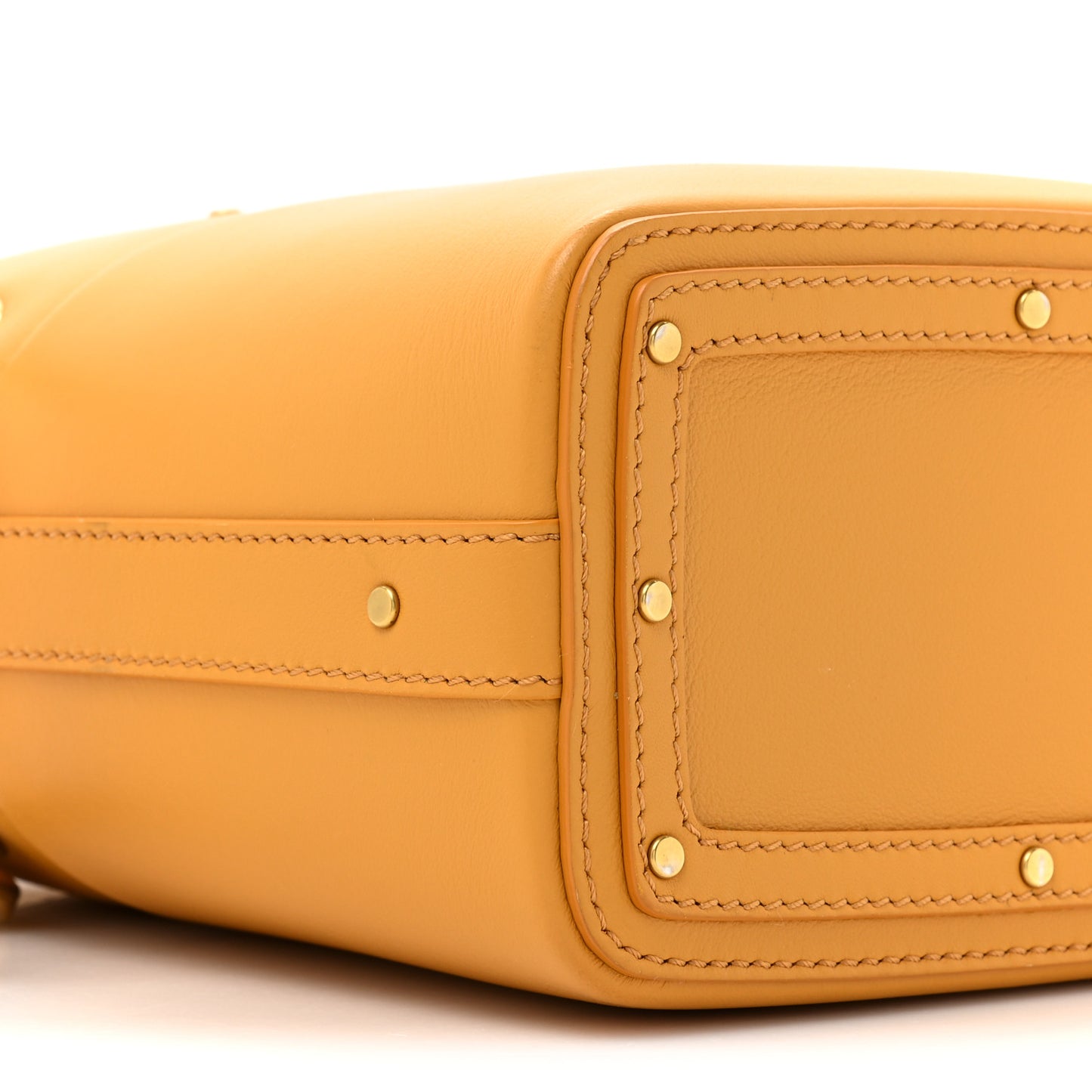 Smooth Calfskin Mini Roy Bucket Bag Burning Camel