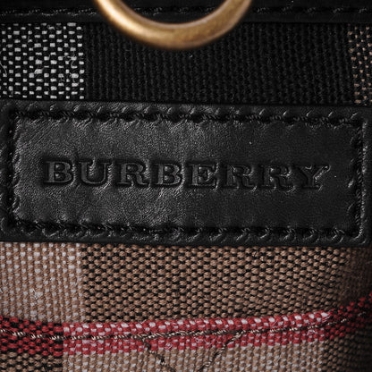 Burberry Canvas Mega Check Medium Susanna Hobo Black 7 of 9