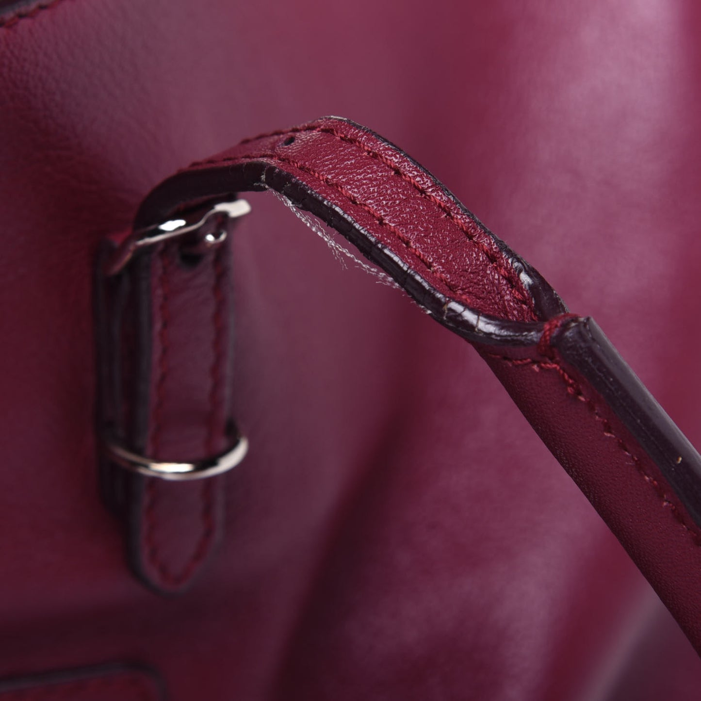 Veau Papier Classic Silver Hardware A4 Zip Around Tote Rouge Pourpre