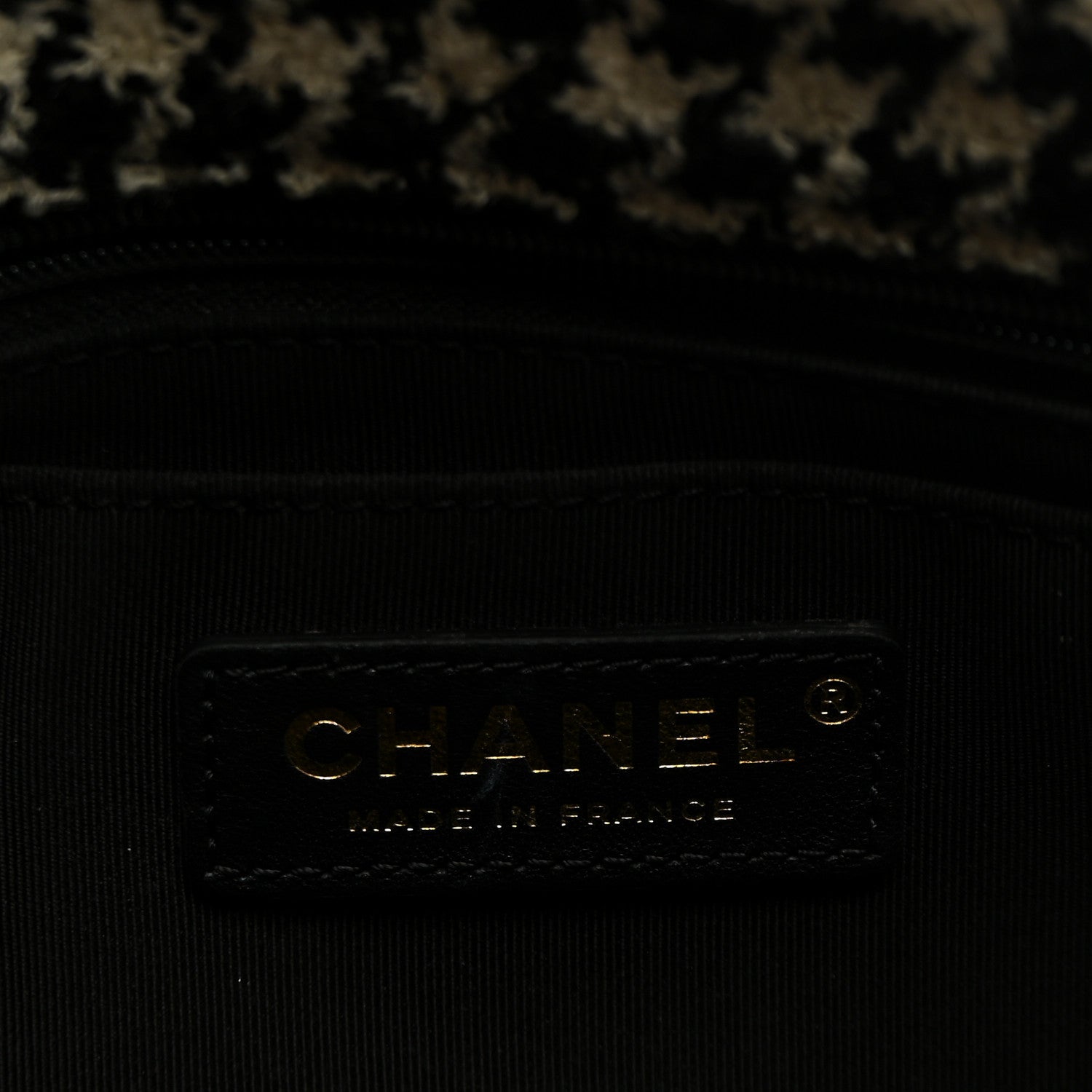 Chanel Shearling Sheepskin Tweed Quilted Single Flap Black 6 of 11