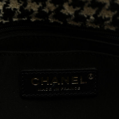Chanel Shearling Sheepskin Tweed Quilted Single Flap Black 6 of 11