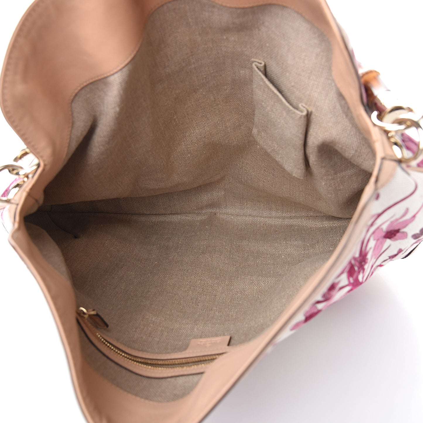 Canvas Floral Flora Peggy Bamboo Top Handle Hobo