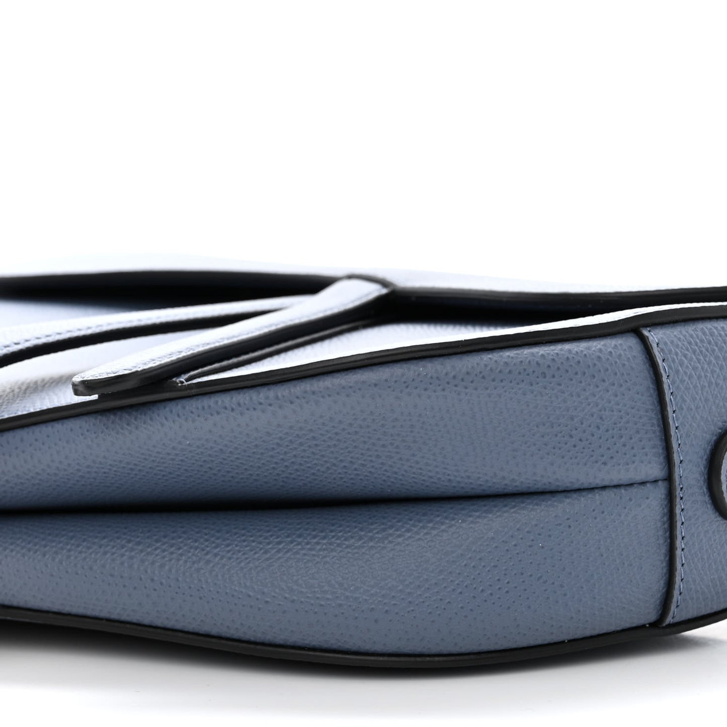 Grained Calfskin Saddle Bag Sky Blue