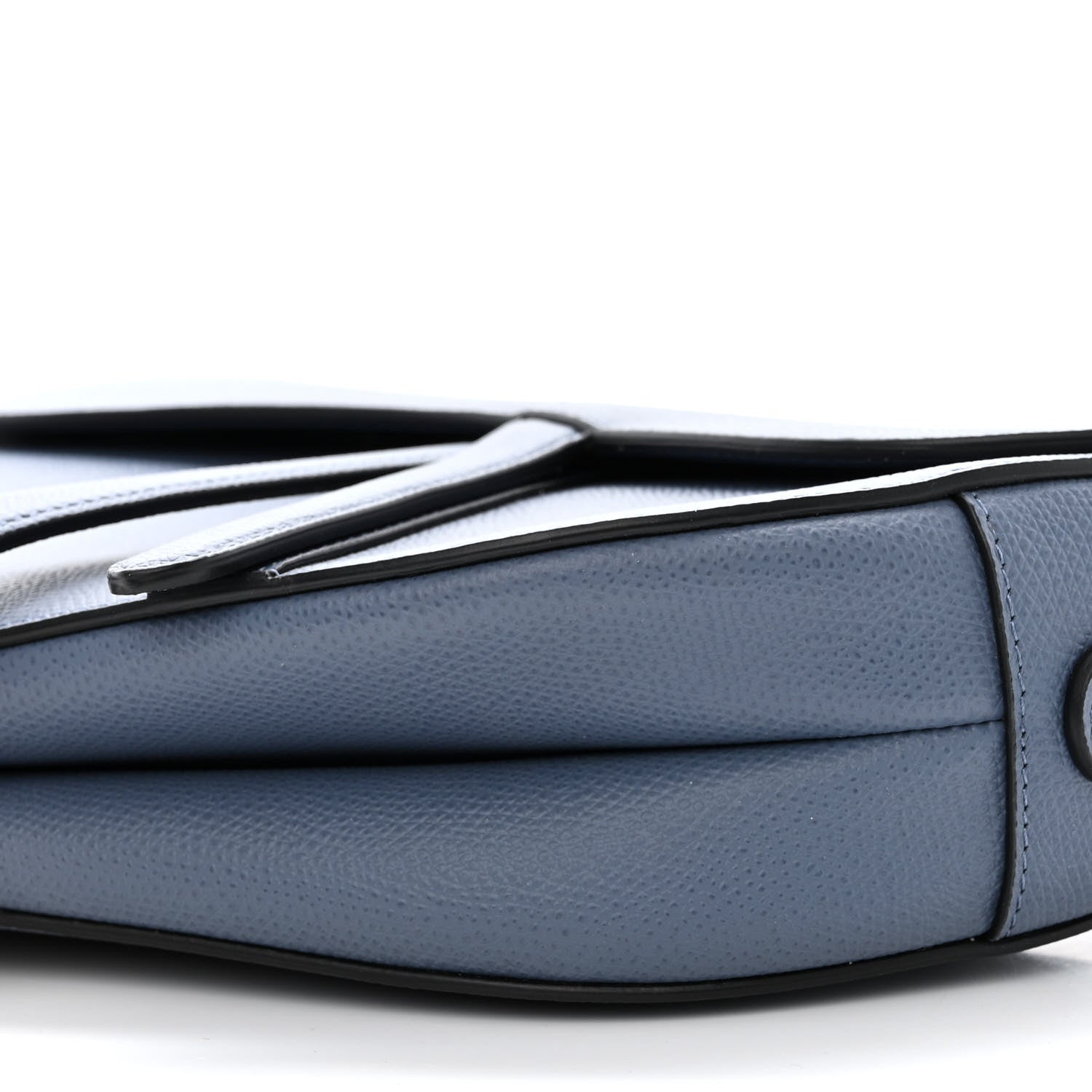 Christian Dior Grained Calfskin Saddle Bag Sky Blue 10 of 11