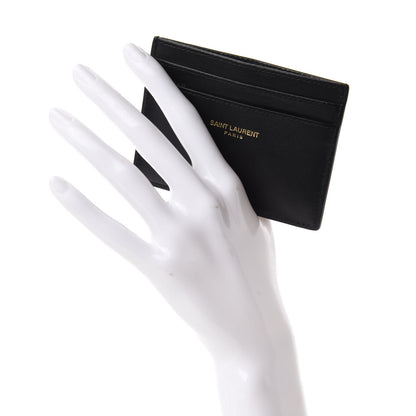 Saint Laurent Calfskin Credit Card Case Black 2 of 9
