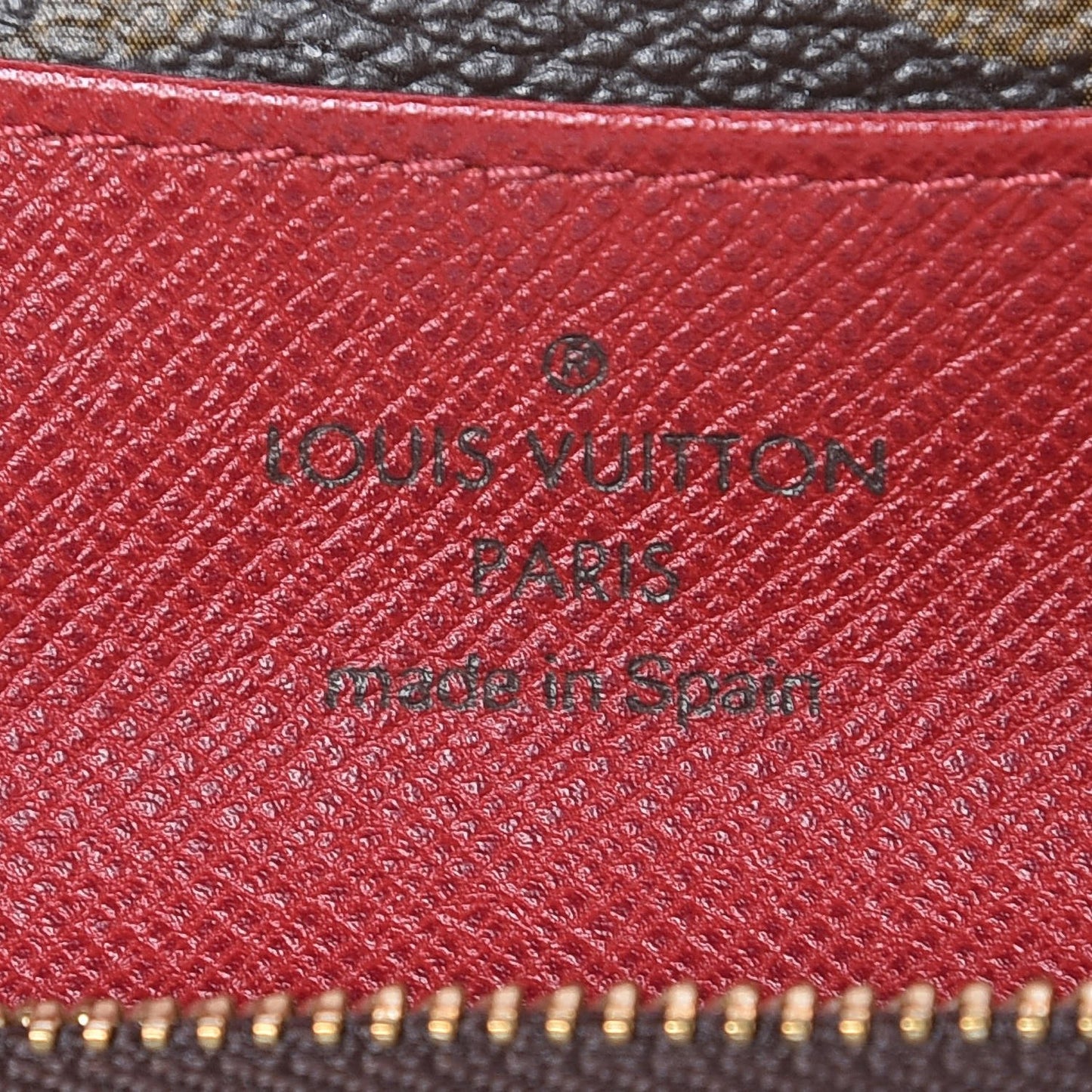 Monogram Emilie Wallet Red