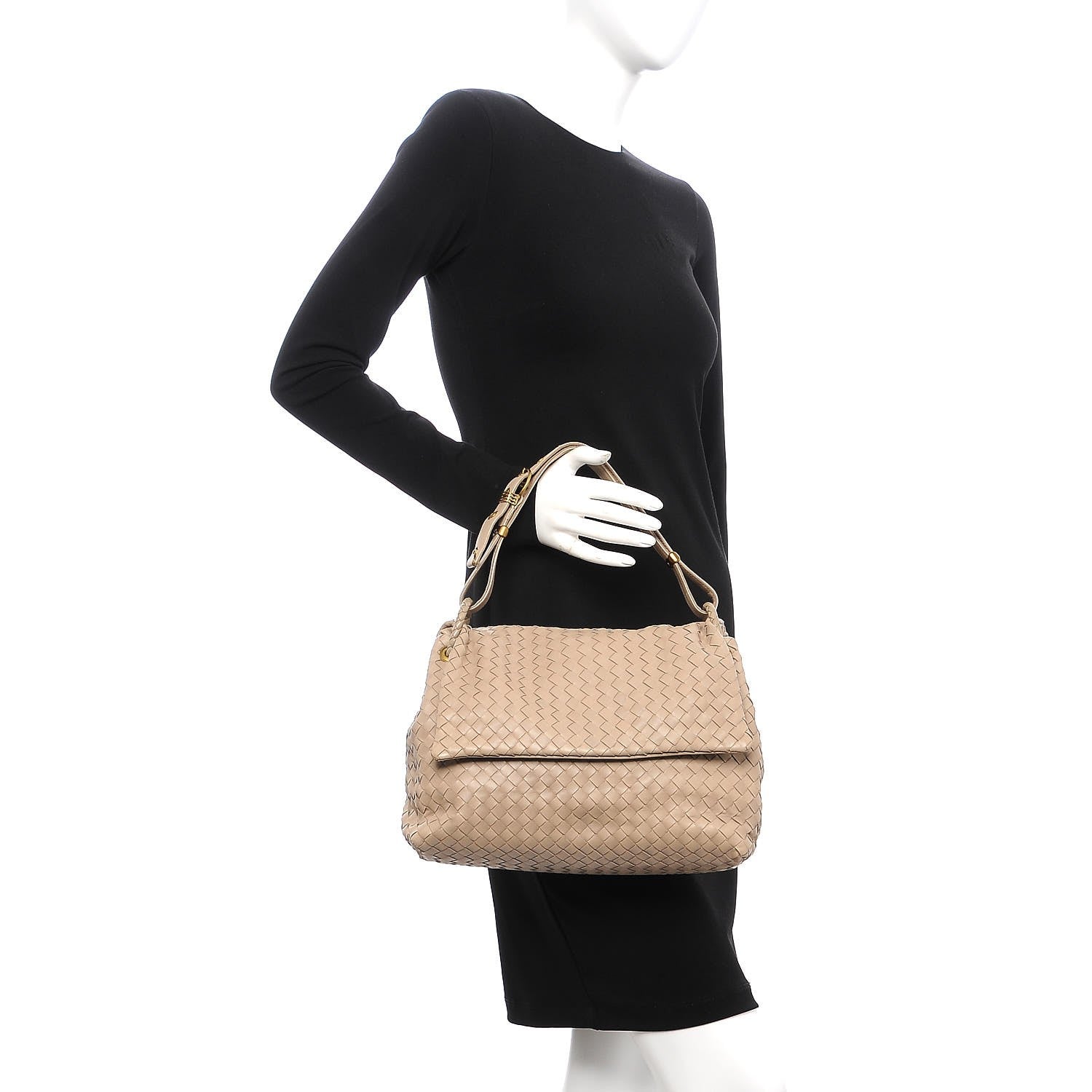 Bottega Veneta Nappa Intrecciato Flap Shoulder Bag Limo 2 of 8