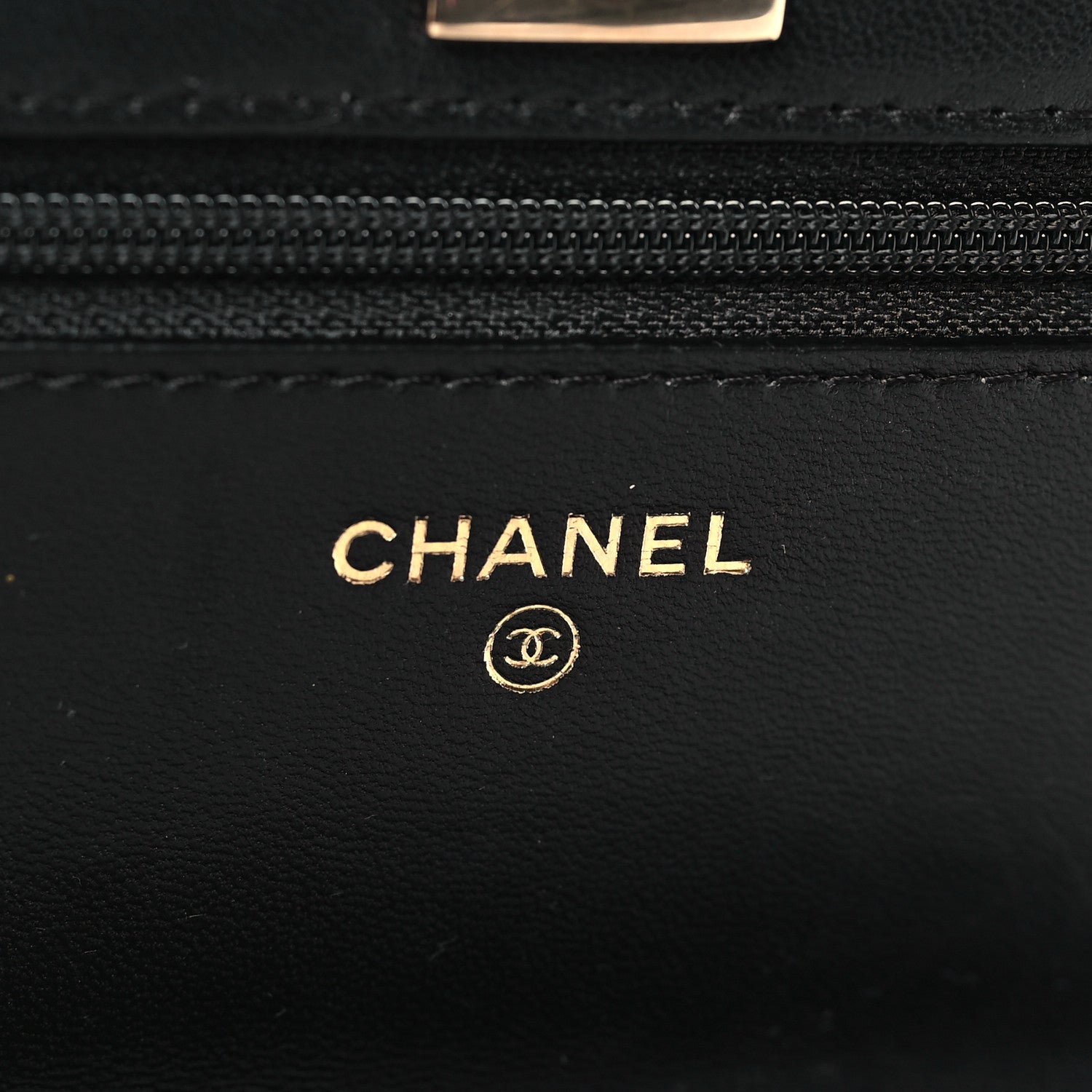Chanel Lambskin Chevron Quilted Trendy CC Wallet On Chain WOC Black 6 of 11