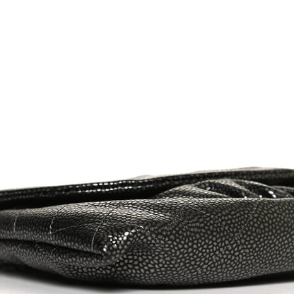 Chanel Metallic Caviar Half Moon Wallet On Chain WOC Dark Silver 9 of 10
