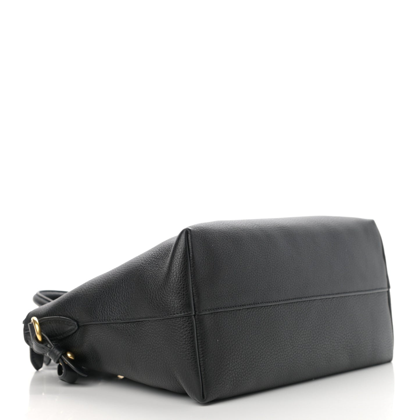 Vitello Daino Shopping Tote Black
