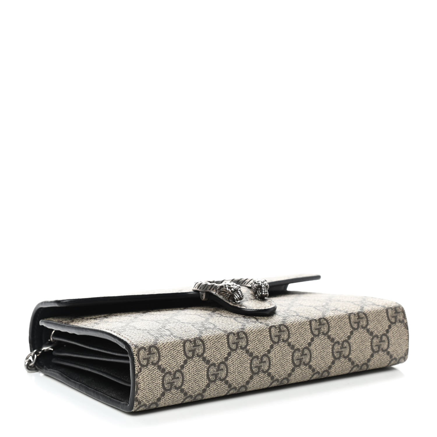 Gucci GG Supreme Monogram Mini Dionysus Chain Wallet Beige Black 4 of 9