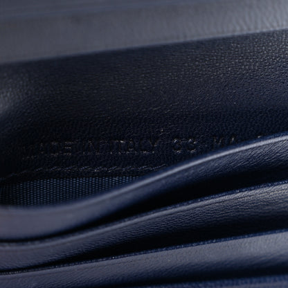 Christian Dior Lambskin Cannage Dioraddict Flap Wallet Navy 8 of 9