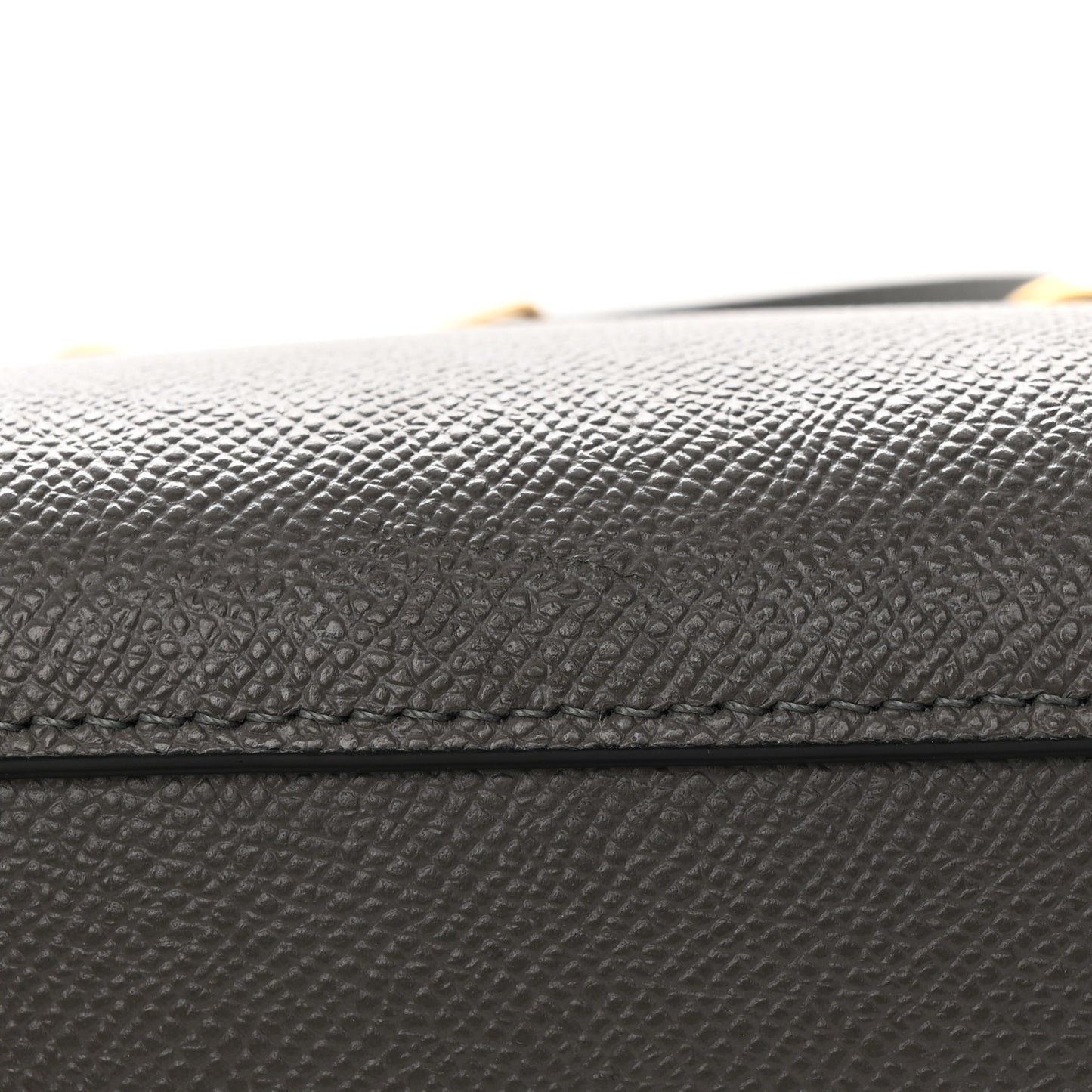 Grained Calfskin Nano Belt Bag Grey