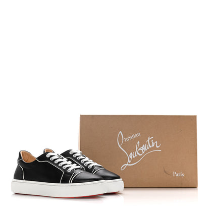 Christian Louboutin Calfskin Womens Vieirissima Flat Sneakers 39 Black White 11 of 11