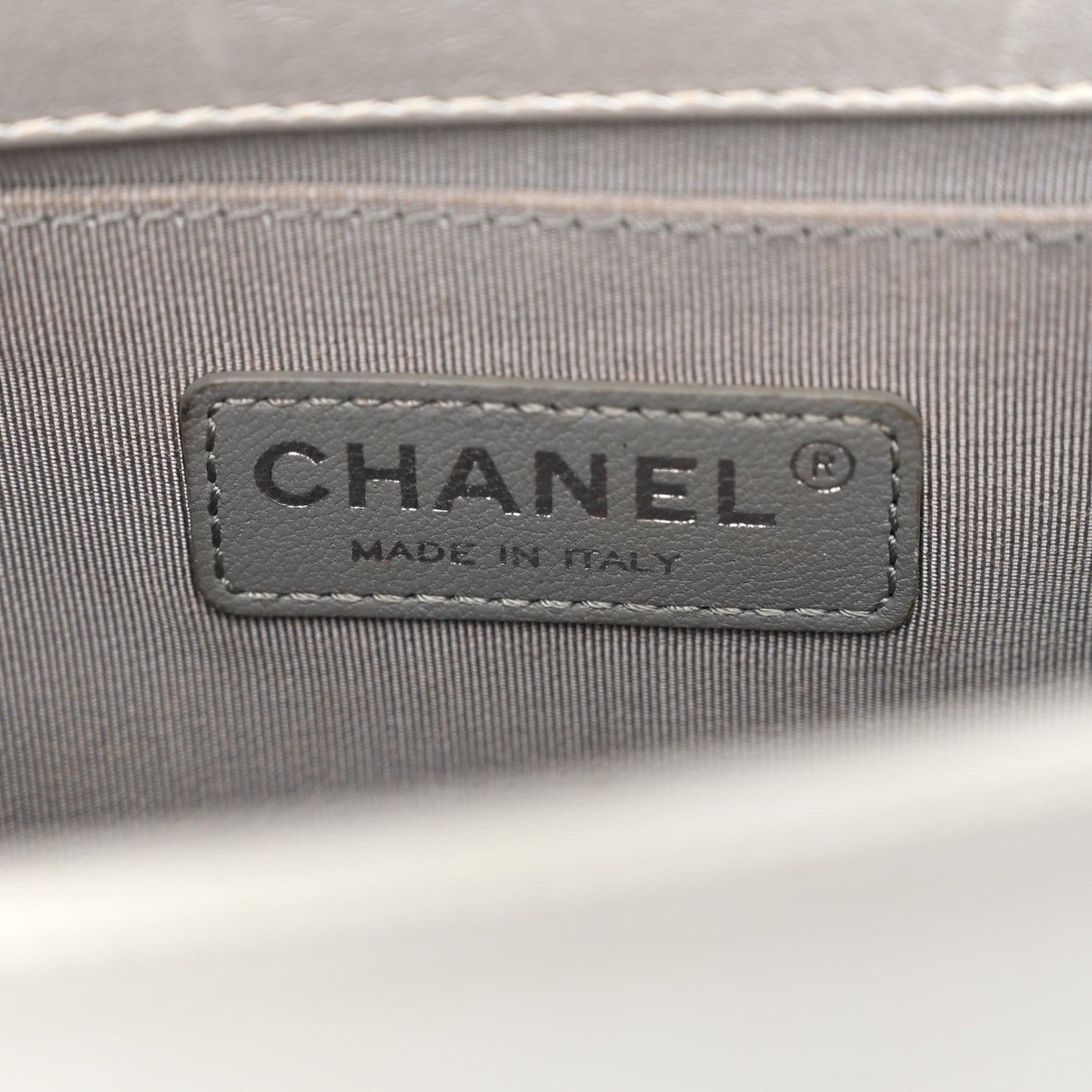 Metallic Lambskin Quilted Medium Boy Flap Silver
