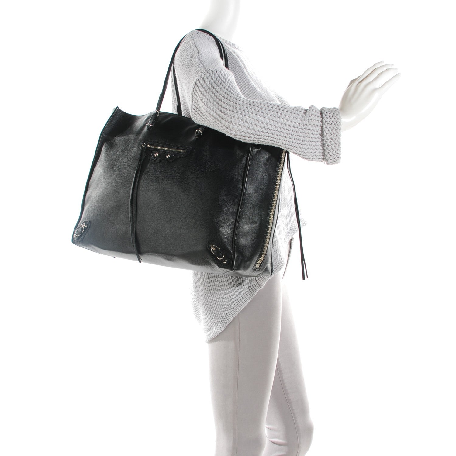 Balenciaga Supple Calfskin Papier A4 Tote Black 2 of 7