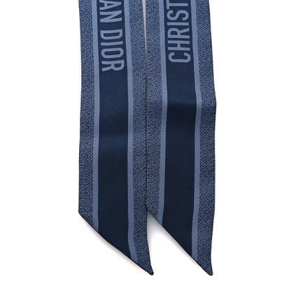 Christian Dior Silk Toile De Jouy Mitzah Scarf Blue 2 of 4