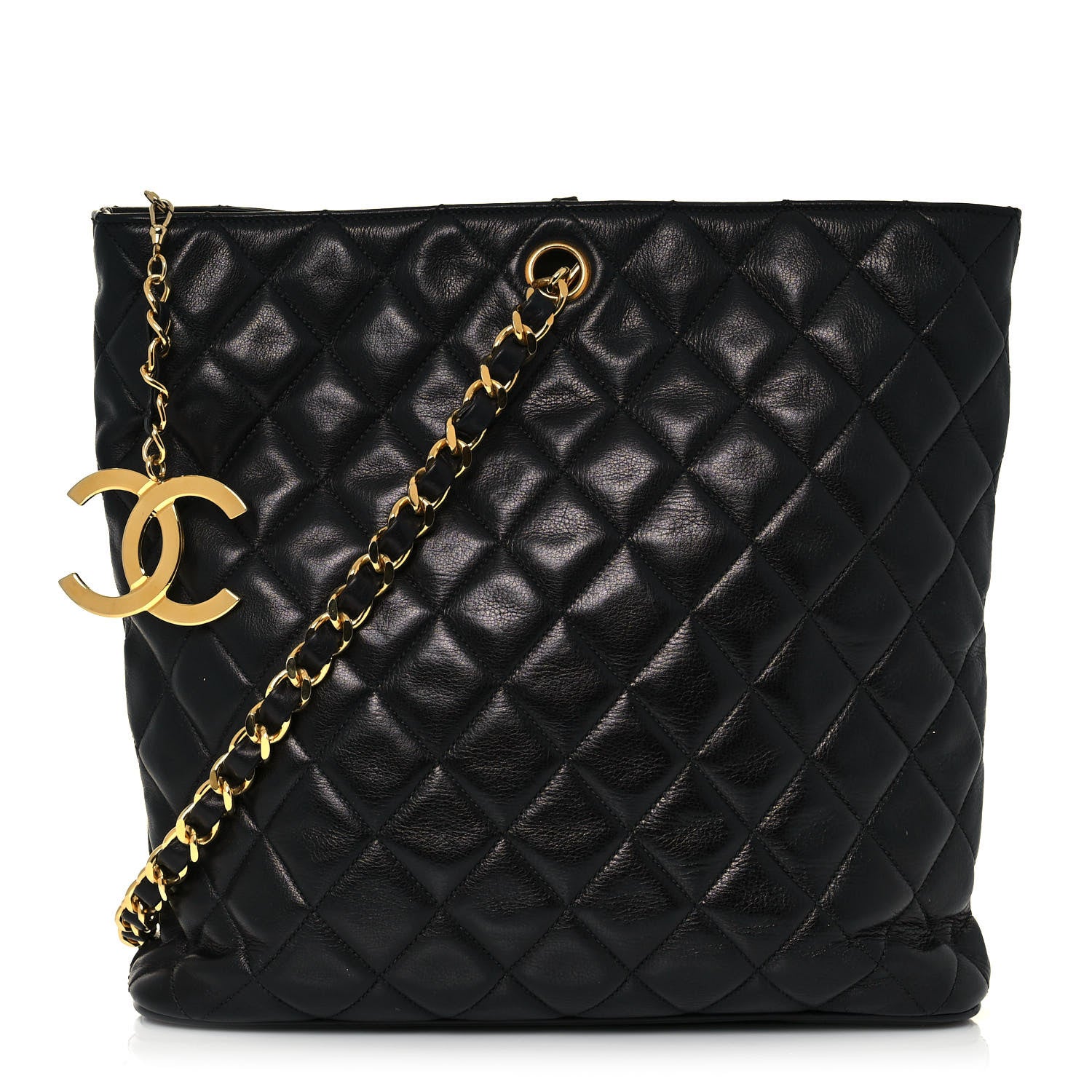 Chanel Lambskin Quilted Tote Black 1 of 14
