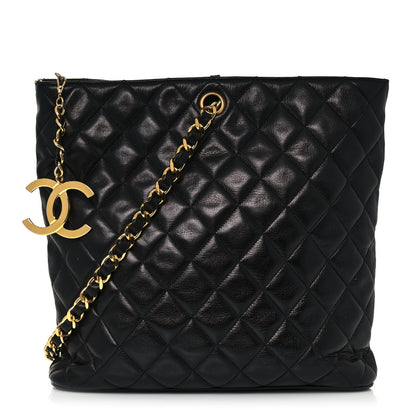 Chanel Lambskin Quilted Tote Black 1 of 14