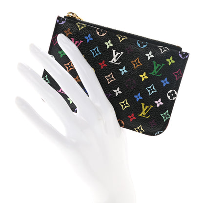 Louis Vuitton Monogram Multicolor Key Pouch Black Grenade 2 of 5