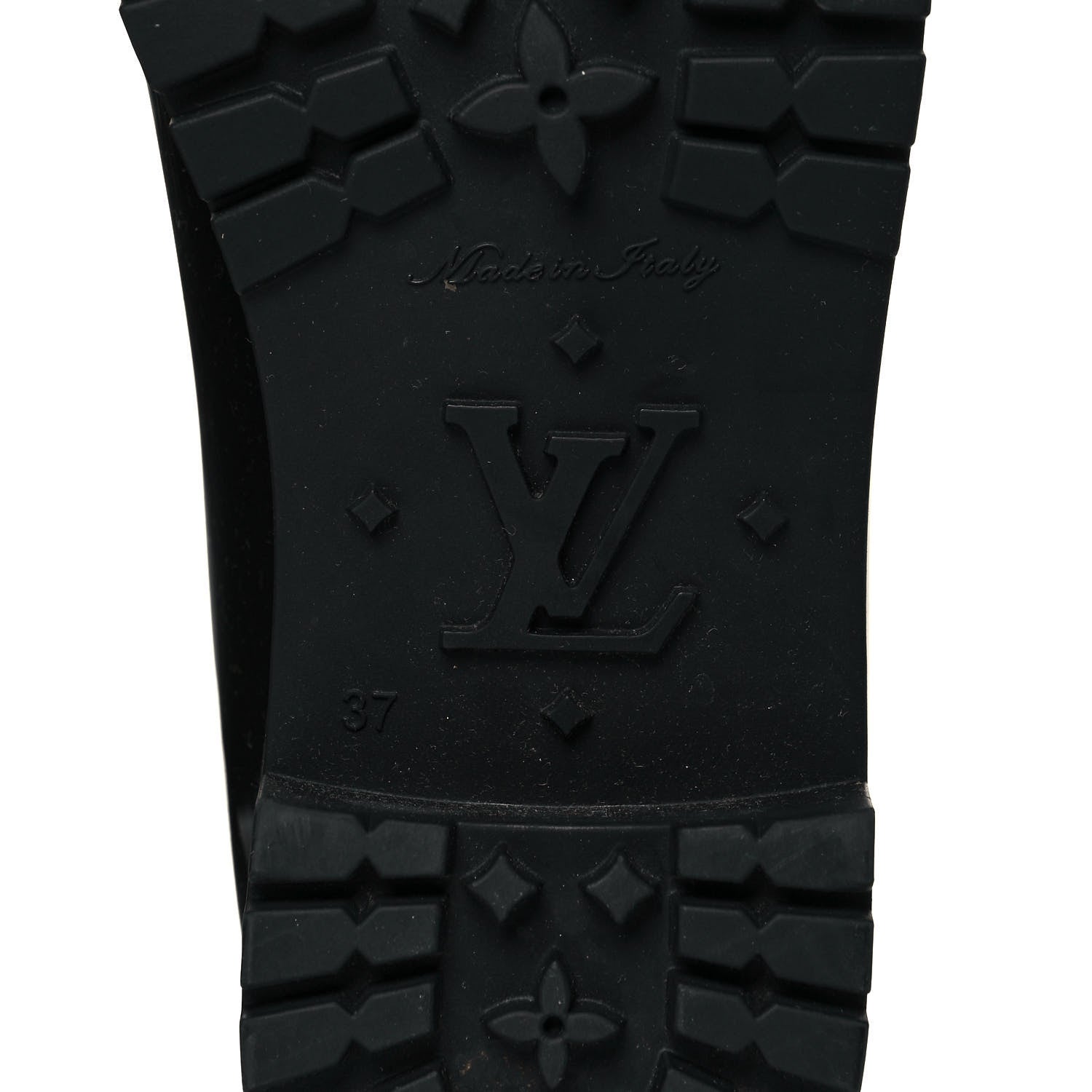 Louis Vuitton Rubber Embossed Monogram Splash Rain Boots 37 Black 7 of 9