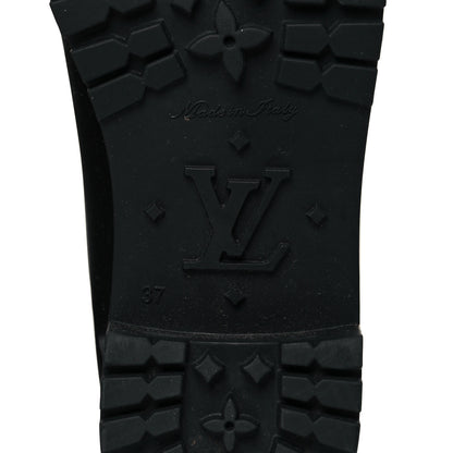 Louis Vuitton Rubber Embossed Monogram Splash Rain Boots 37 Black 7 of 9