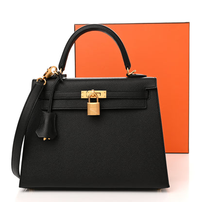 Hermes Epsom Kelly Sellier 25 Black 10 of 10
