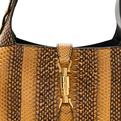 Gucci Snakeskin Small Jackie 1961 Hobo Brown 9 of 13