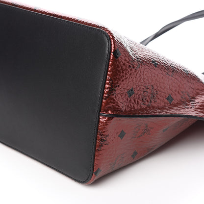MCM Metallic Visetos Shopper Tote Scooter Red 9 of 10