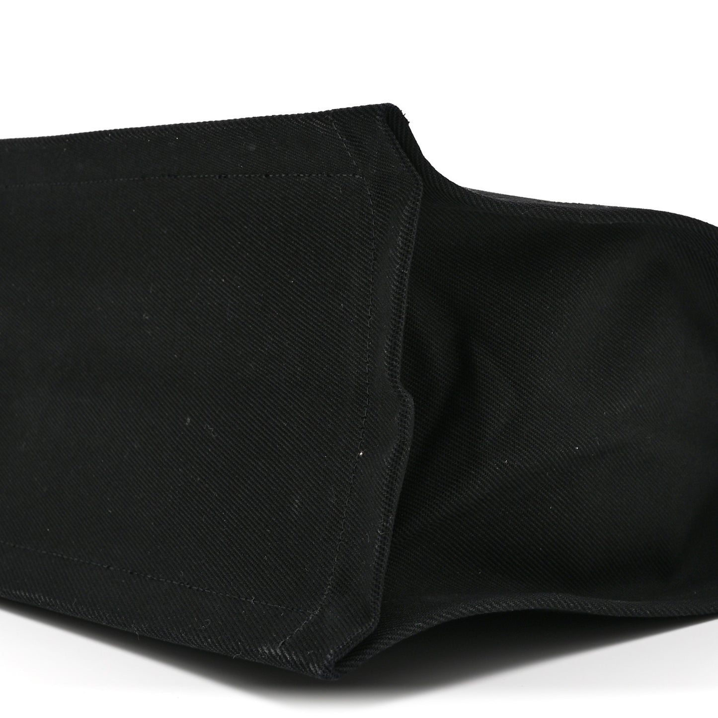 Linen Calfskin Rive Gauche Tote Black