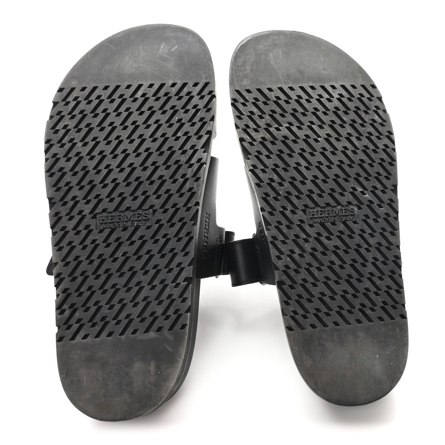 Hermes Calfskin Womens Chypre Sandals 41 Black 6 of 9