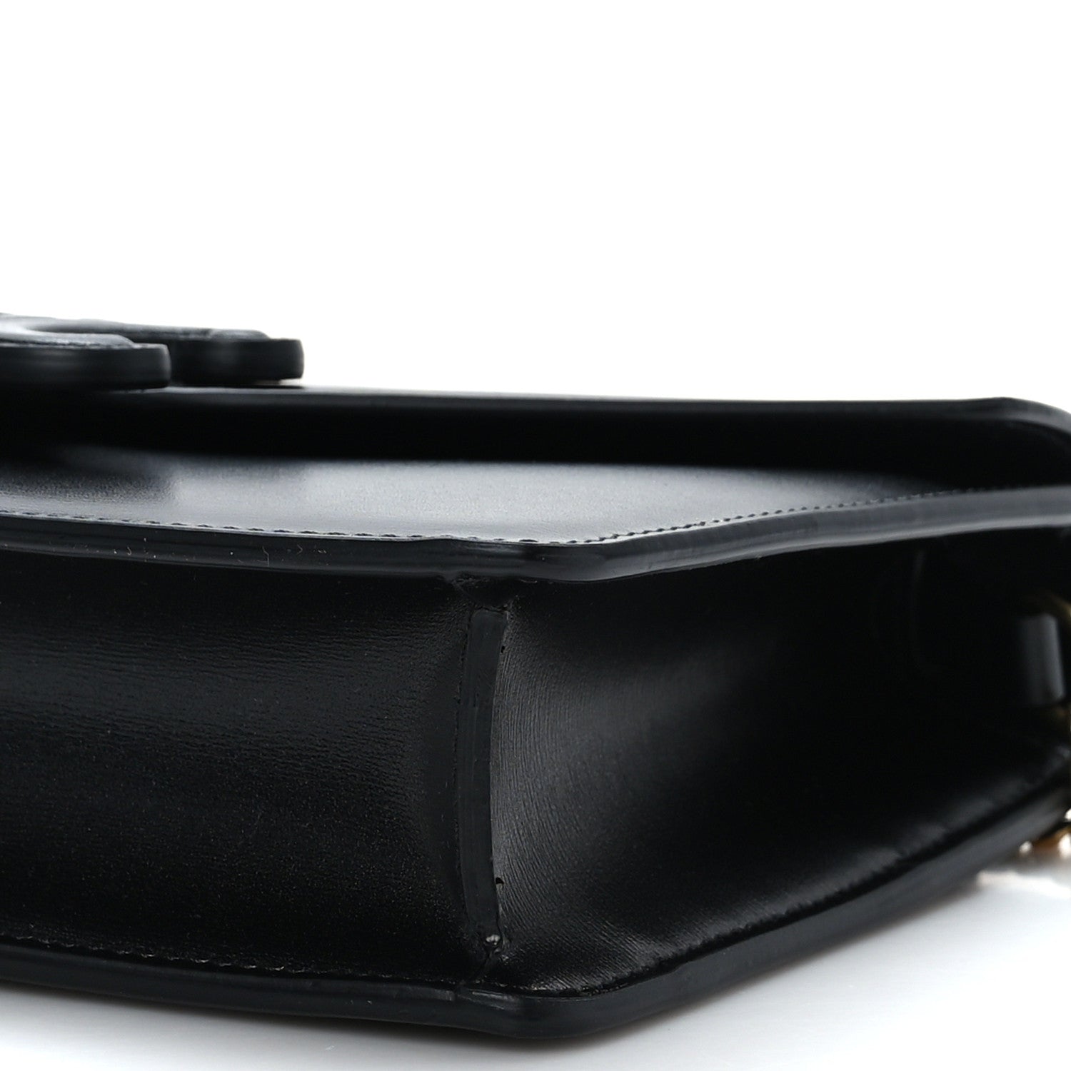Celine Shiny Calfskin Cuir Triomphe Wallet on Chain Black 8 of 8