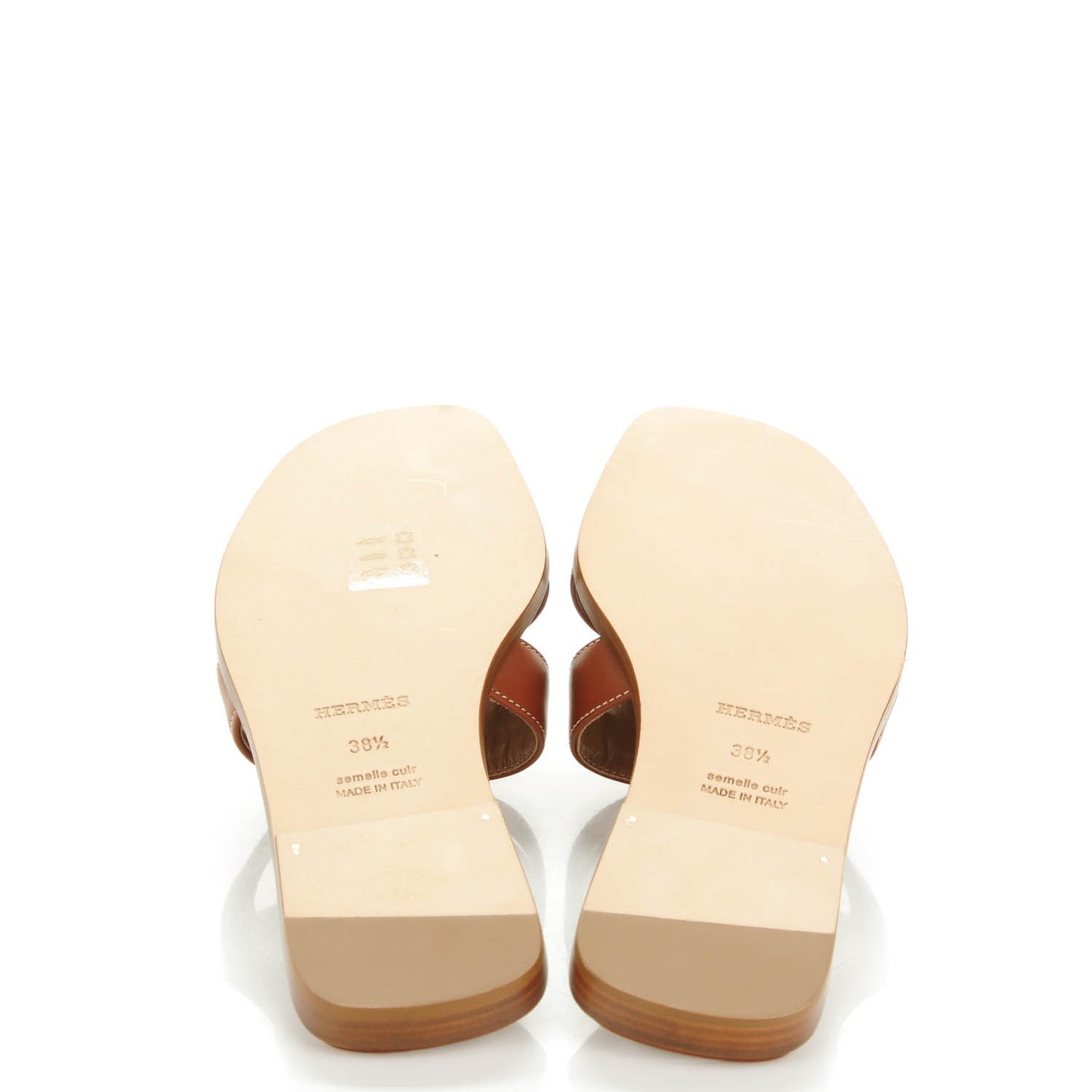 Box Calfskin Oran Sandals 38.5 Gold