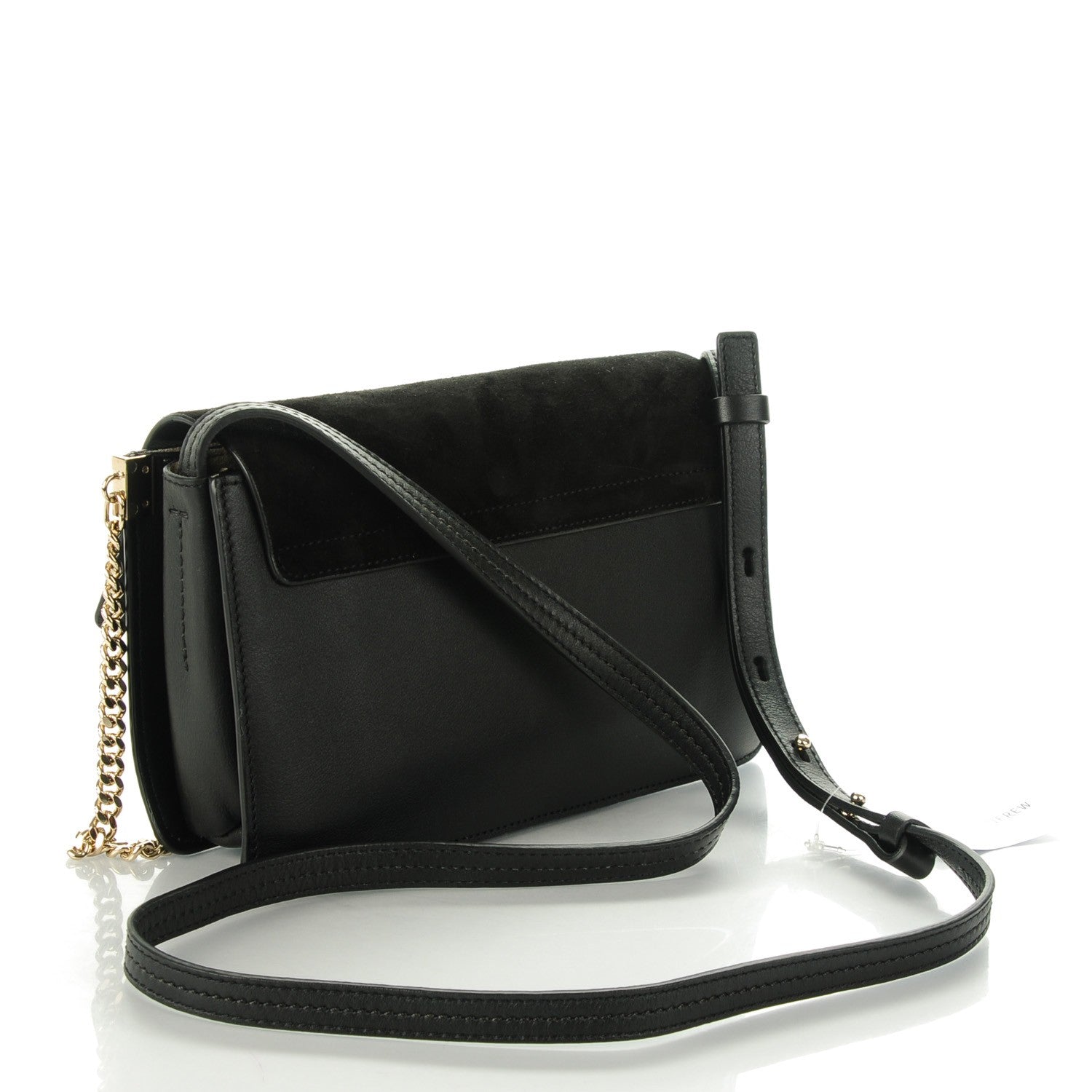 Chloe Suede Calfskin Small Faye Shoulder Bag Black 3 of 7