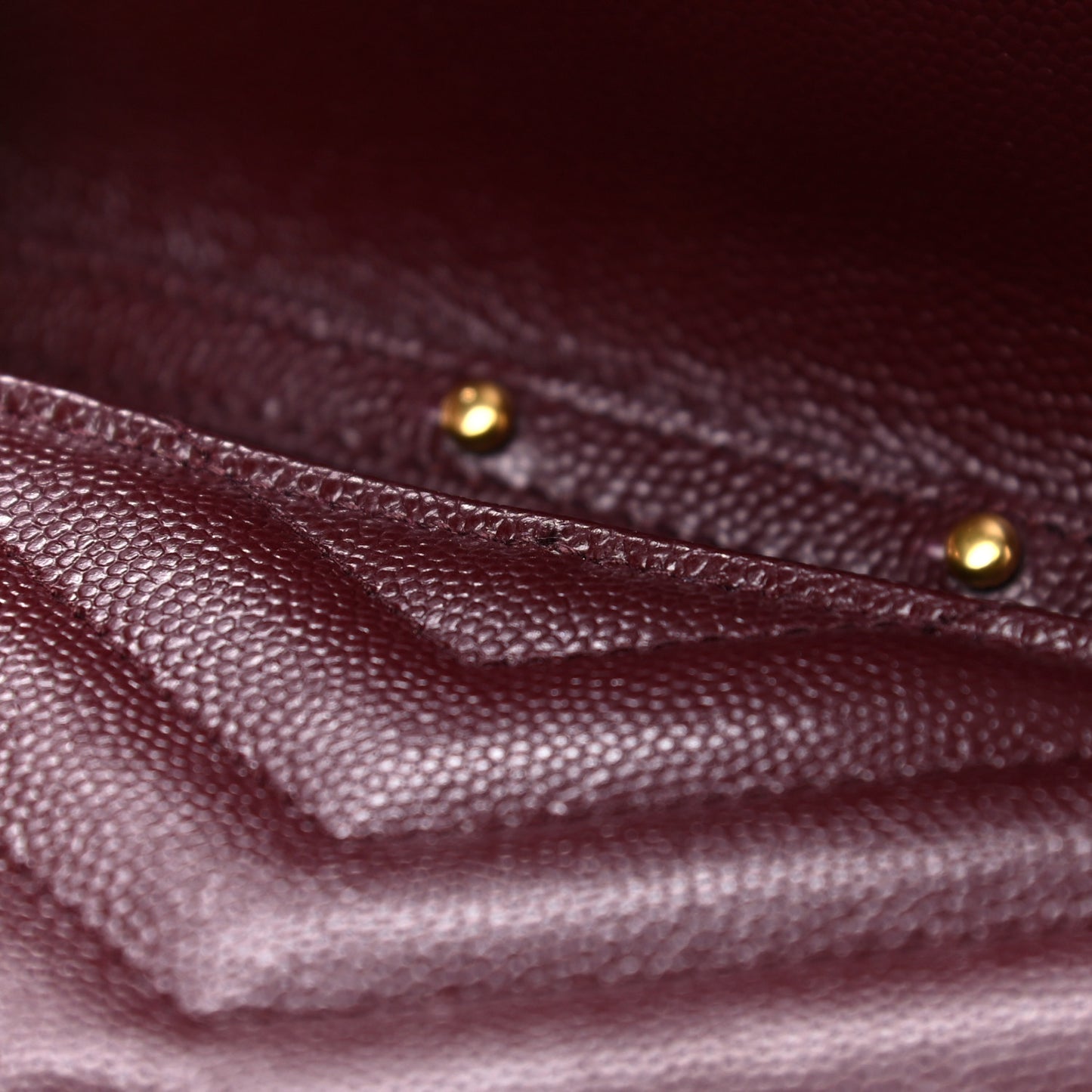 Grain De Poudre Matelasse Chevron Monogram Chain Wallet Rouge Legion